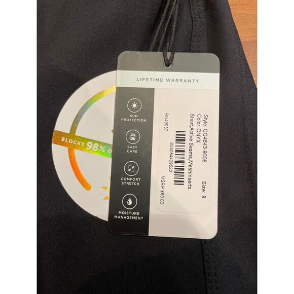 Tail, white label,  Women's mesh Side Insert 11'' Golf Shorts 8 black - Picture 9 of 9